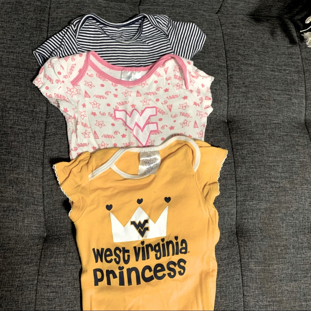 WVU baby onesies